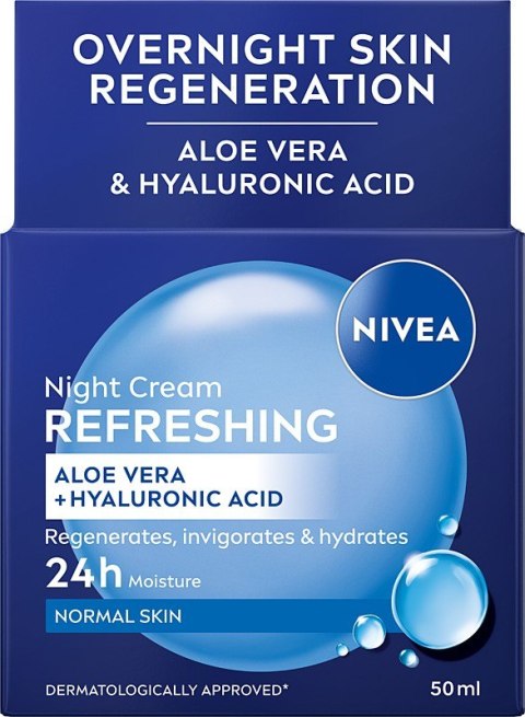 Nivea V 24H NAWILŻENIA+REGENER krem n/noc cnm