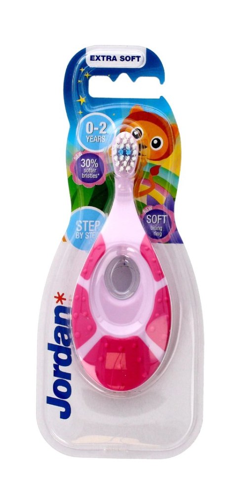 ORKLA JORDAN Step By Step Szczoteczka do zębów dla dzieci 0-2 Extra soft - mix wzorów 1 szt.