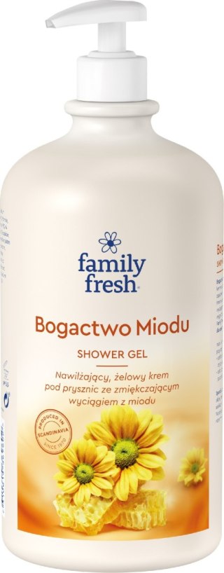 ORKLA SORAYA Żele pod prysznic Family Fresh BOGACTWO MIODU z pompką 1000ml