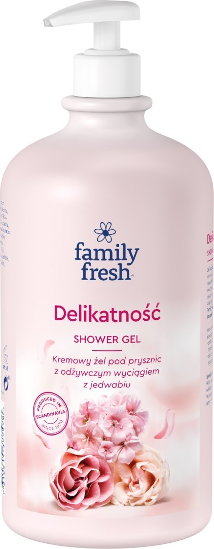 ORKLA SORAYA Żele pod prysznic Family Fresh DELIKATNOŚĆ z pompką 1000ml