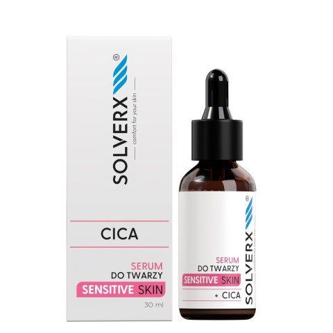 Solverx Sensitive Skin serum do twarzy z CICA łagodząco-regenerujące 30 ml