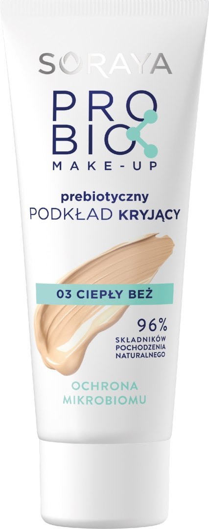 SORAYA Soraya Probio Make-Up Prebiotyczny Podkład kryjący 03 ciepły beż - ochrona mikrobiomu 30ml