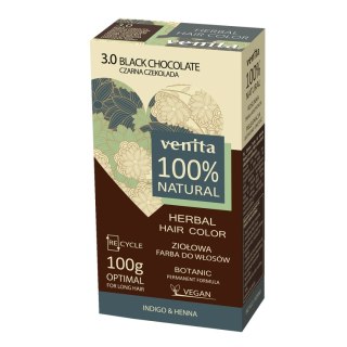 VENITA VENITA Herbal Hair Color Ziołowa farba do włosów nr 3.0 czarna czekolada 100 g