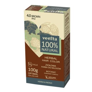 VENITA VENITA Herbal Hair Color Ziołowa farba do włosów nr 4.0 brąz 100 g