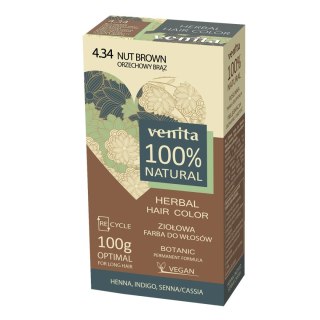 VENITA VENITA Herbal Hair Color Ziołowa farba do włosów nr 4.34 orzechowy brąz 100 g