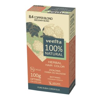 VENITA VENITA Herbal Hair Color Ziołowa farba do włosów nr 8.4 miedziany blond 100 g