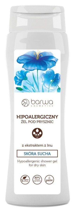 BARWA BARWA Hipoalergiczny żel pod prysznic z ekstraktem z lnu - skóra sucha 400 ml