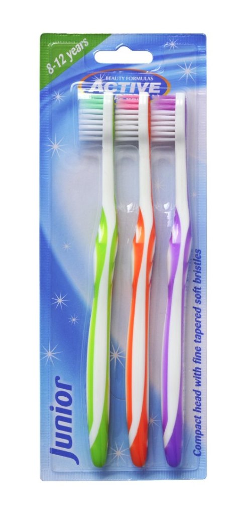 BEAUTY FORMULAS Beauty Formulas Active Oral Care Szczoteczka Junior (8-12 lat) mix kolorów 1op.-3szt