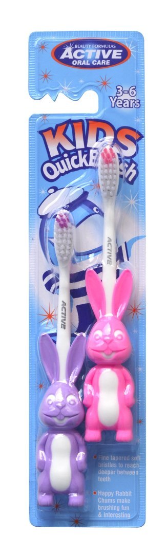 BEAUTY FORMULAS Beauty Formulas Active Oral Care Szczoteczka Kids Króliki (3-6 lat) mix kolorów 1op.-2szt