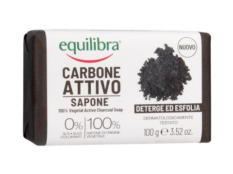 BEAUTY FORMULAS Equilibra Carbone Attivo Mydło oczyszczające 100% roślinne z aktywnym węglem 100g