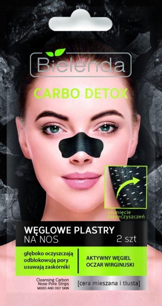 BIELENDA BIELENDA CARBO DETOX Czarny Węgiel Plastry oczyszczające na nos 1op - 2szt