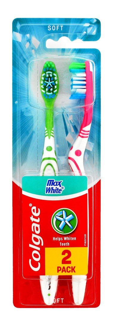 COLGATE Colgate Szczoteczka MaX White miękka - mix kolorów 1+1gratis