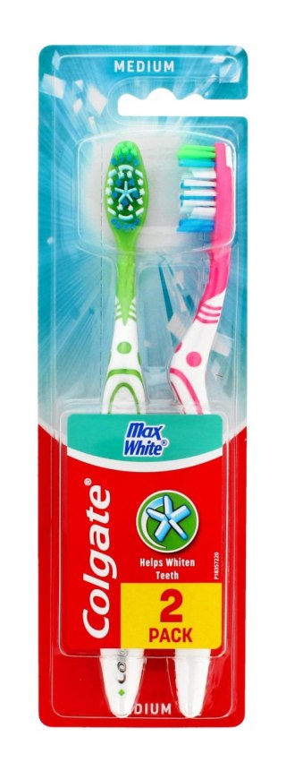 COLGATE Colgate Szczoteczka Max White średnia - mix kolorów 1+1 Gratis