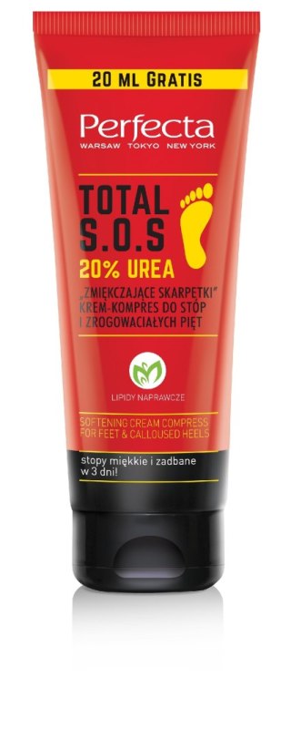 DAX PERFECTA Total S.O.S. Krem-kompres do stóp i pięt - Zmiękczające Skarpetki 20% Urea 120 ml