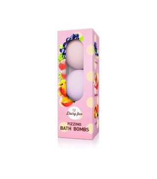 DELIA DELIA COSMETICS DAIRY FUN Musujące kule do kąpieli - Truskawka-Jagoda-Brzoskwinia 3 x 100 g