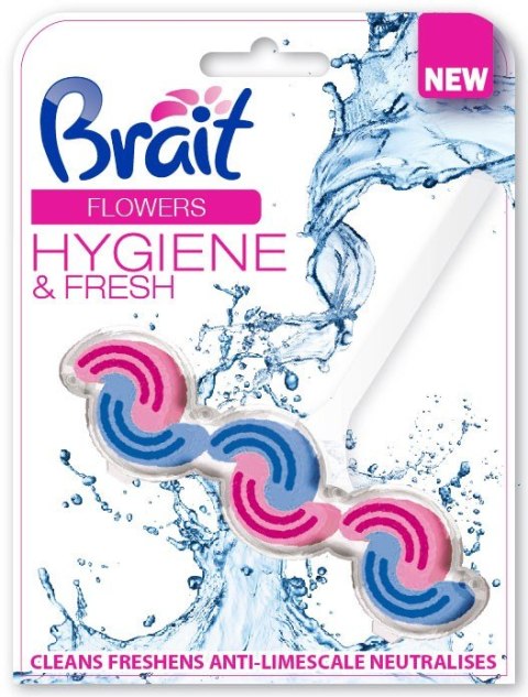 DRAMERS Brait Hygiene & Fresh Kostka toaletowa 2-fazowa do WC Flowers 45g