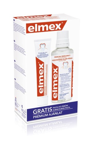 ELMEX/MERIDOL Elmex Zestaw w kasecie Przeciw Próchnicy (płyn do płukania ust 400ml + pasta do zębów 75ml)