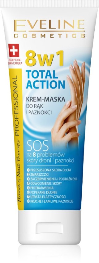 EVELINE EVELINE Hand&Nail Therapy Total action krem-maska do rąk i paznokci 8w1 75 ml