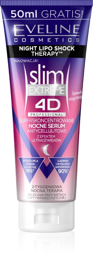 EVELINE Eveline 4D slim EXTREME Superskoncentrowane Nocne Serum antycellulitowe 250ml