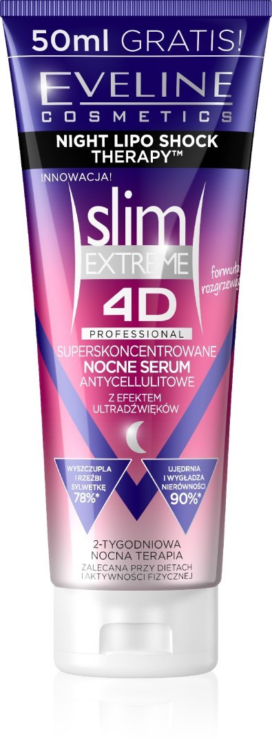 EVELINE Eveline 4D slim EXTREME Superskoncentrowane Nocne Serum antycellulitowe 250ml