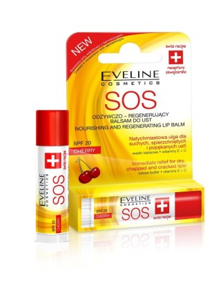 EVELINE KOLOROWKA EVELINE SOS Odżywczo-regenerujący balsam do ust Cherry