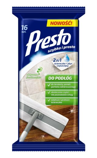HARPER Presto Ściereczki czyszczące+płyn 2w1 do podłóg 1op.-16szt