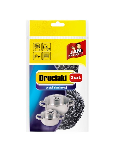 JAN N. GROSIK JAN NIEZBĘDNY Zmywak druciak ze stali nierdzewnej 2 szt.