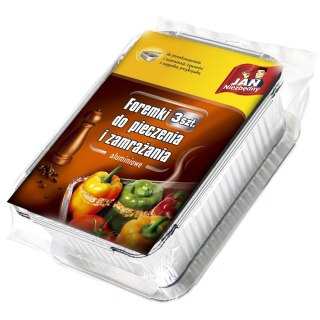 JAN N. GROSIK Sarantis Jan Niezbędny Foremki aluminiowe do pieczenia i zamrażania 3szt