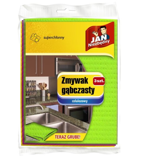JAN N. GROSIK Sarantis Jan Niezbędny Zmywak gąbczasty 3szt