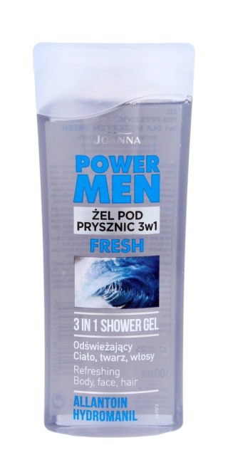 JOANNA JOANNA Power Men Żel pod prysznic 3w1 Fresh - Alantoina i Hydromanil 100 ml