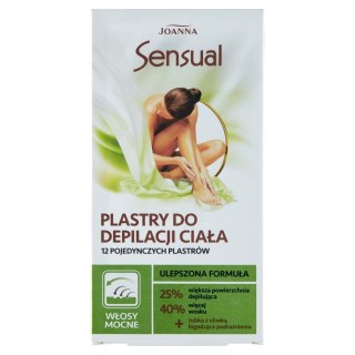 JOANNA JOANNA Sensual Plastry do depilacji ciała - włosy mocne 1 op. (12 szt.)