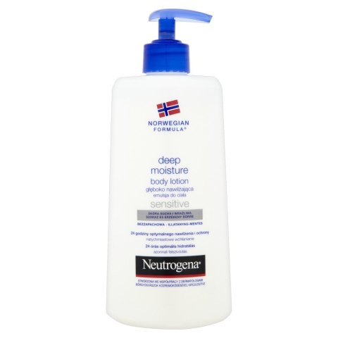 JOHNSON Neutrogena Formuła Norweska Głęboko nawilżająca emulsja do ciała do skóry wrażliwej 400ml