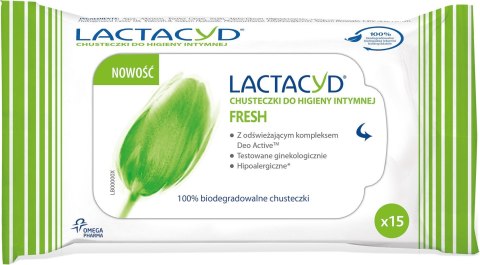 LACTACYD LACTACYD Fresh Chusteczki do higieny intymnej 1 op. - 15 szt.