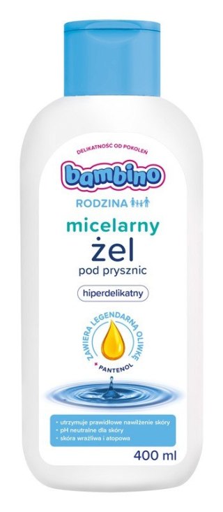 NIVEA BAMBINO Rodzina Micelarny żel pod prysznic hiperdelikatny 400 ml