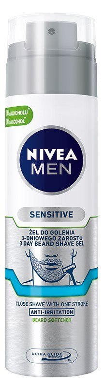 NIVEA NIVEA MEN Żel do golenia 3-dniowego zarostu Sensitive 200 ml