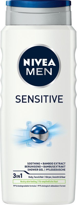 NIVEA NIVEA MEN Żel pod prysznic 3w1 Sensitive 500 ml