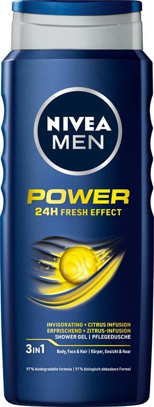 NIVEA NIVEA MEN Żel pod prysznic Power 24H Fresh Effect 500 ml
