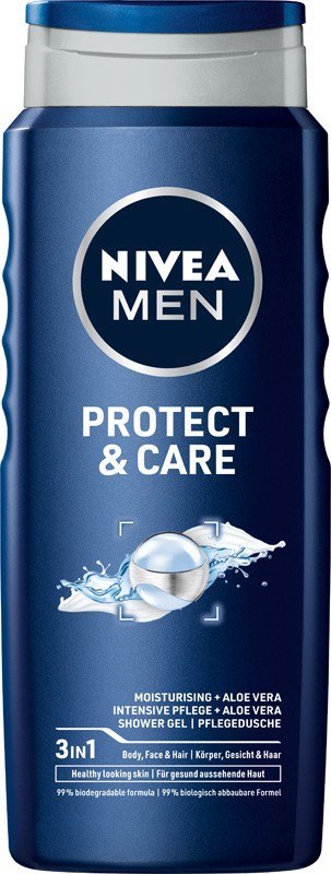 NIVEA NIVEA MEN Żel pod prysznic Protect & Care 3w1 500 ml