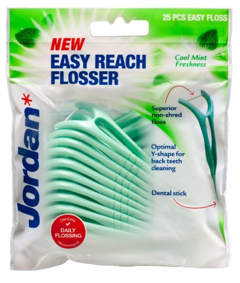 ORKLA Jordan Nici dentystyczne i wykałaczki 2w1 Easy Reach Flosser 1op.-25szt