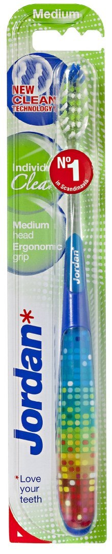 ORKLA Jordan Szczoteczka do zębów Individual Clean Medium 1szt - mix kolorów