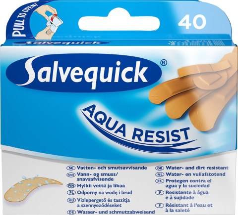 ORKLA Salvequick Plastry Aqua Resist wodoodporne 1op-40szt