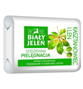 POLLENA Biały Jeleń Codzienna Pielęgnacja Mydło hipoalergiczne Kasztanowiec i Len 100g