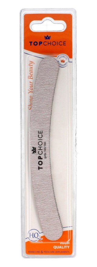 TOP CHOICE TOP CHOICE Pilnik do paznokci 2-funkcyjny 100/180 banan 18cm