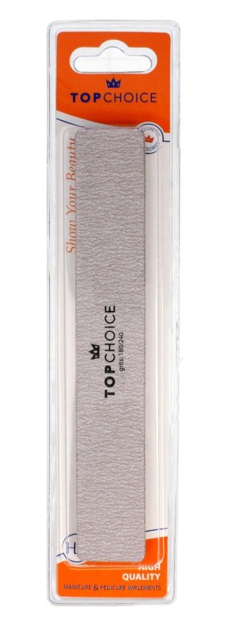 TOP CHOICE Top Choice Pilnik do paznokci 2-funkcyjny 180/240 prostokątny 18cm 1szt