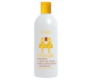 ZIAJA Ziaja Maziajki Szampon + Płyn do mycia lody ciasteczkowo-waniliowe 400ml