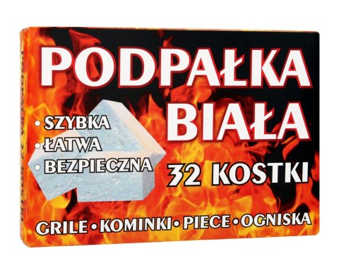 ART.ROZNE MK Podpałka biała do rozpalania grilla i kominka kostki 1 op.-32szt
