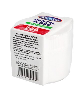 BEAUTY FORMULAS Beauty Formulas Active Oral Care Nić dentystyczna Active - miętowa ,woskowana 1op.-200m