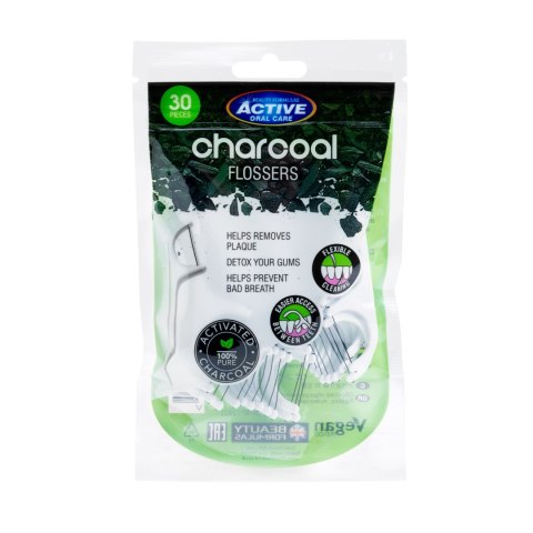 BEAUTY FORMULAS Beauty Formulas Active Oral Care Nicio-Wykałaczki z aktywnym węglem 1op.-30szt