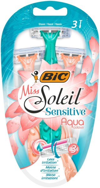 BIC Bic Maszynka do golenia Miss Soleil 3 Sensitive Aqua Colours 1op.-3szt