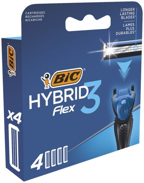 BIC Bic System Wkłady do maszynki Hybrid Flex 3 Blister 1op.-4szt